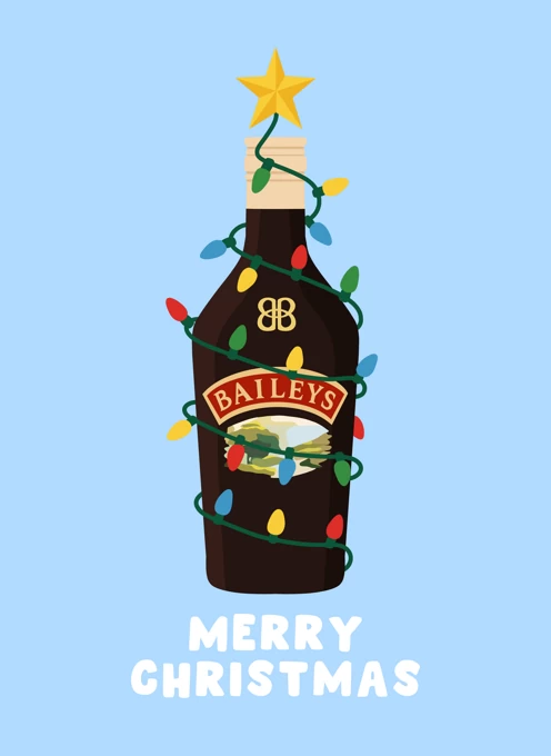 Merry Christmas - Baileys Bottle