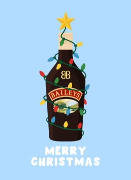 Merry Christmas - Baileys Bottle