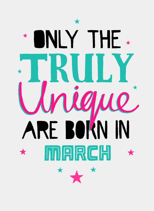 Born in March