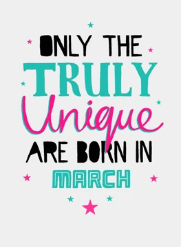 Born in March