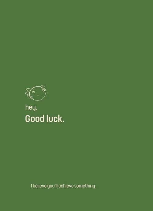 Good luck.