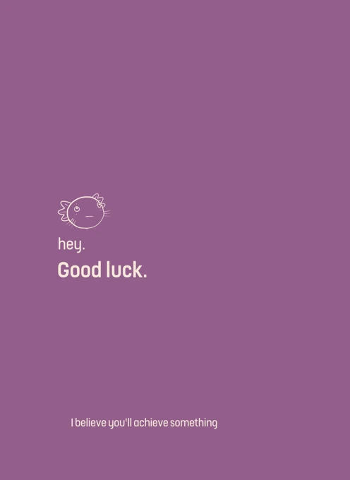 Good luck.