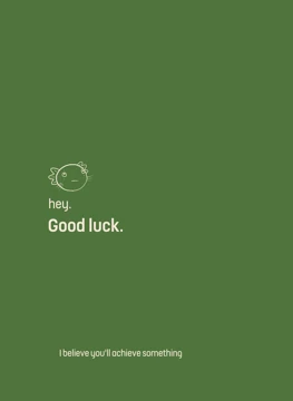 Good luck.