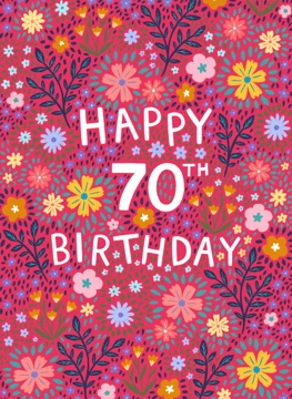 Floral Happy 70th Birthday