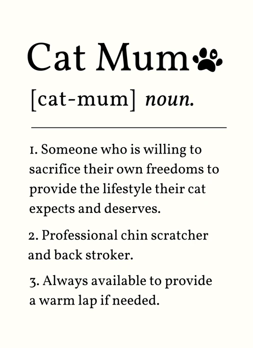 Cat Mum Dictionary