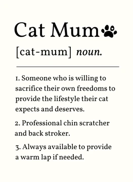 Cat Mum Dictionary