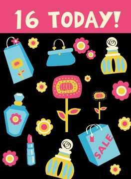 16 Today! Bright Floral Celebration