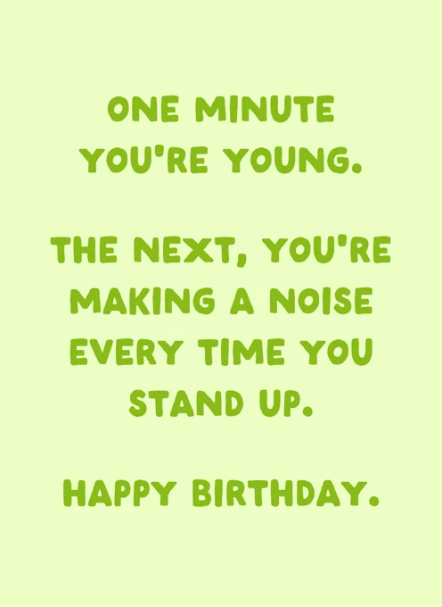 One Minute, You're Young