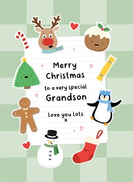 Christmas Sticker Grandson