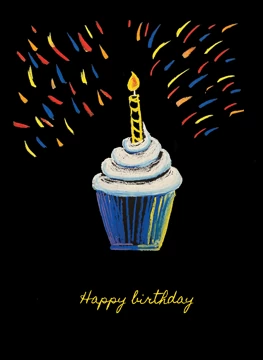 Happy birthday cup cake