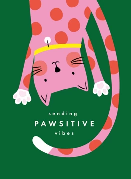 Pawsitive Vibes Pink Cat