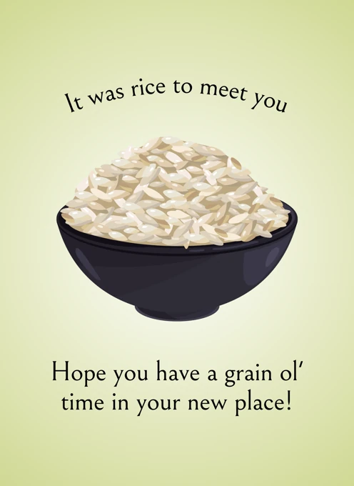 It Was Rice to Meet You
