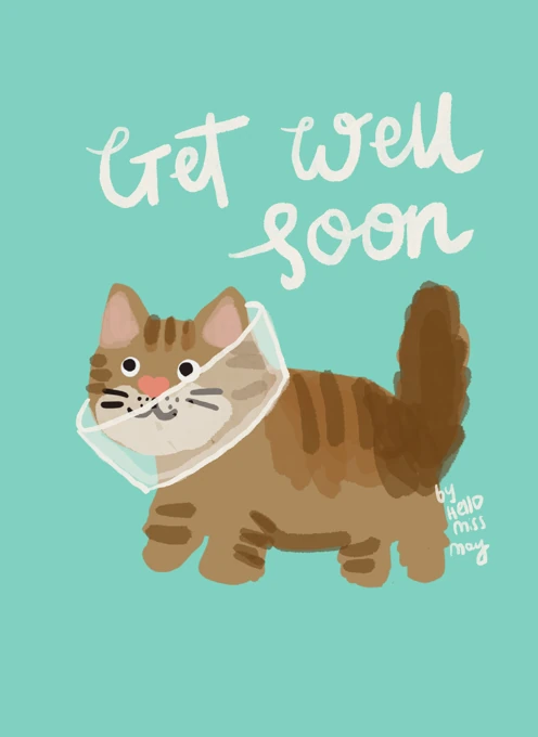 Get Well Soon - Cat