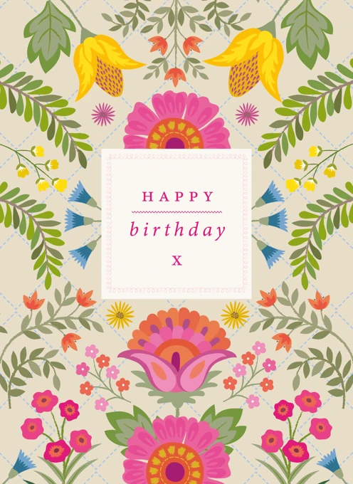 Happy Birthday Floral