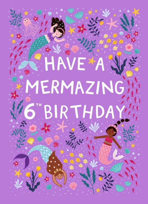Have a Mermazing 6th Birthday - Mermaid