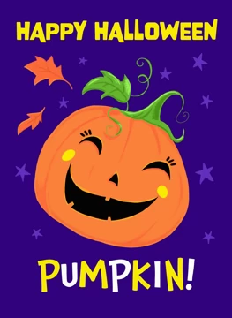 Happy Halloween Cute Pumpkin Face