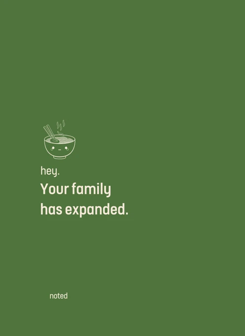 Your family has expanded