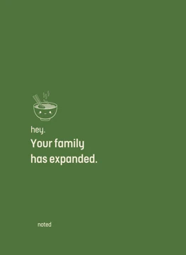 Your family has expanded