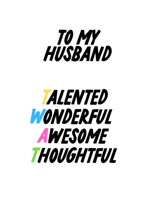 To My Husband