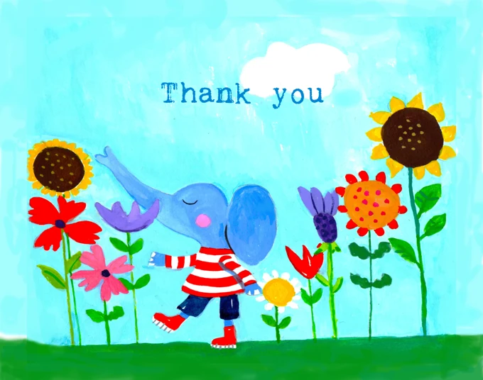Thank You Elephant in the Garden
