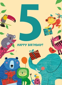 5th Birthday Cute Animals
