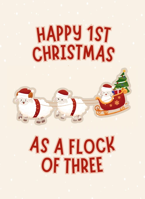 Happy 1st Christmas As A Flock Of Three