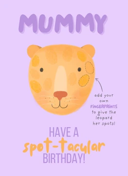 Mummy Spot-Tacular Birthday - Fingerprint Keepsake
