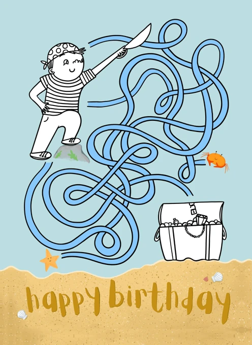 Happy Birthday Pirate Maze