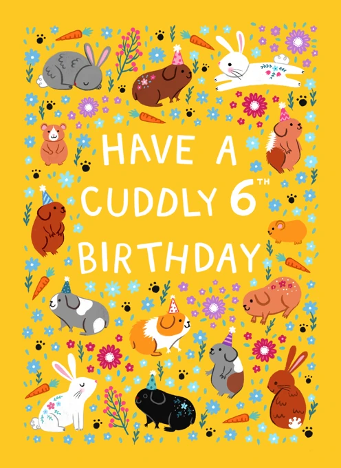 Have a Cuddly 6th Birthday - Rabbits & Guinea Pigs