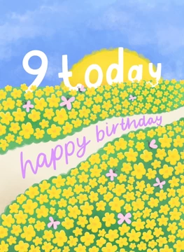 9 Today - Happy Birthday