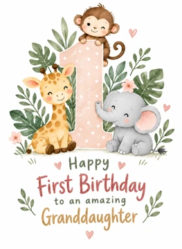 Happy First Birthday Granddaughter