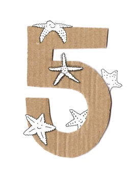 Number 5 with Starfish
