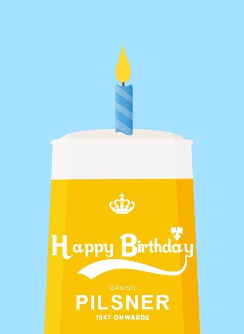 Happy Birthday Danish Pilsner