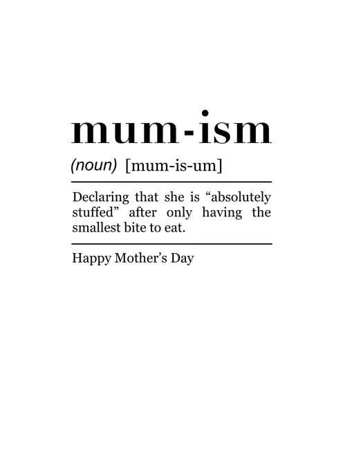 Mum-ism - Absolutely Stuffed