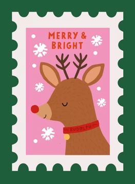 Merry & Bright Deer Stamp Card