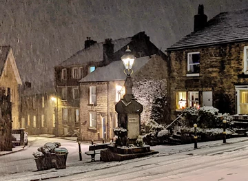 Dobcross Village in Snow