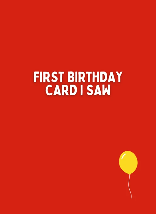 First Birthday Card I Saw