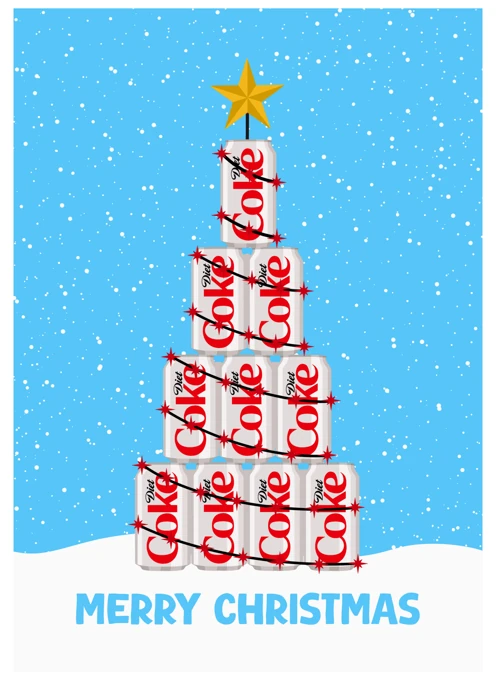 Merry Christmas Diet Coke Tree