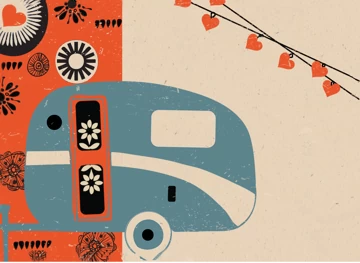 Retro caravan