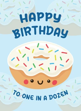 Doughnut Birthday One in a Dozen