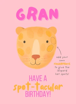 Gran Have a Spot-Tacular Birthday - Fingerprint Keepsake
