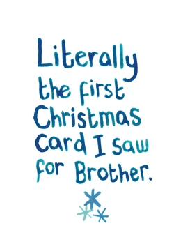 Brother Literally the First Card I Saw