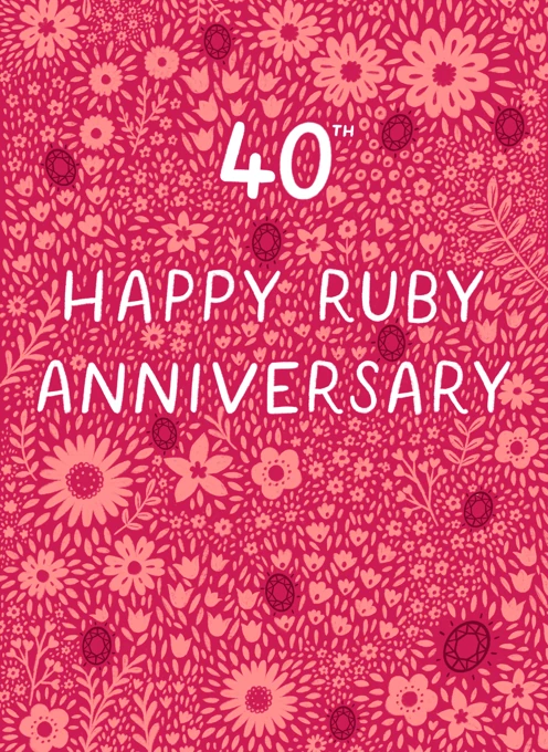 Happy 40th Ruby Wedding Anniversary
