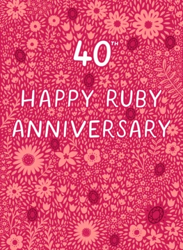 Happy 40th Ruby Wedding Anniversary