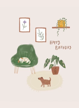 Sweet dogs & house plants