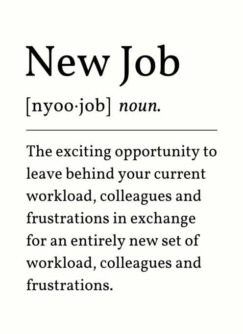 New Job Noun