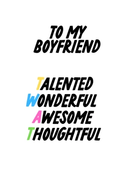 Funny Birthday for Boyfriend