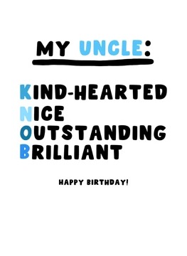 My Uncle: KNOB