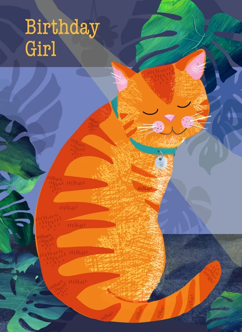 Birthday Girl Ginger Cat