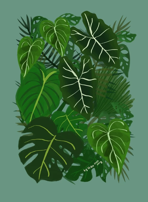 Green Jungle Leaves